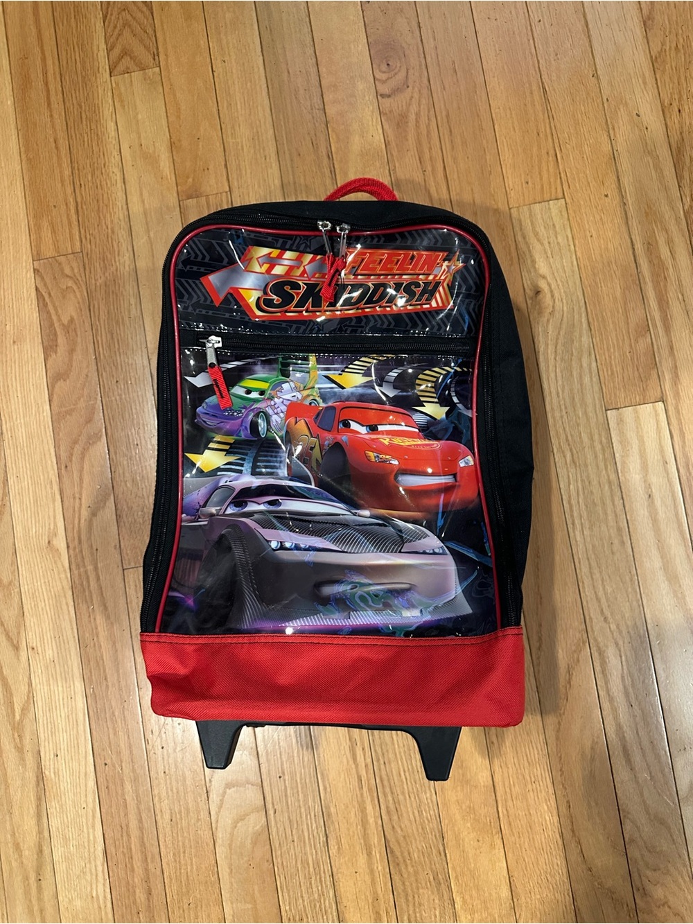 Pixar “CARS” movie Kids Rolling Backpack 16x12x6 (lightly used)
